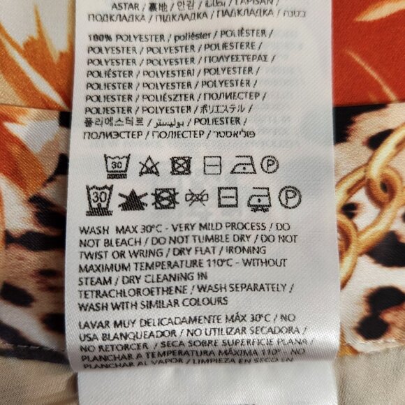 Guess Sz 10 Maxi Skirt Dora Scarf Print Jungle Tropical Side Slit NWOT Read - Picture 8 of 9